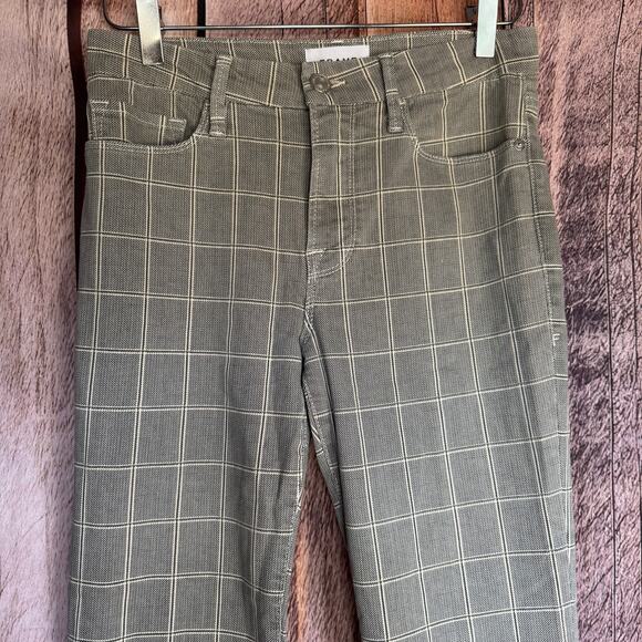 Frame Pants Le Crop Mini Boot Plaid Size 27 Versatile Work Casual Fall Spring - Picture 3 of 10